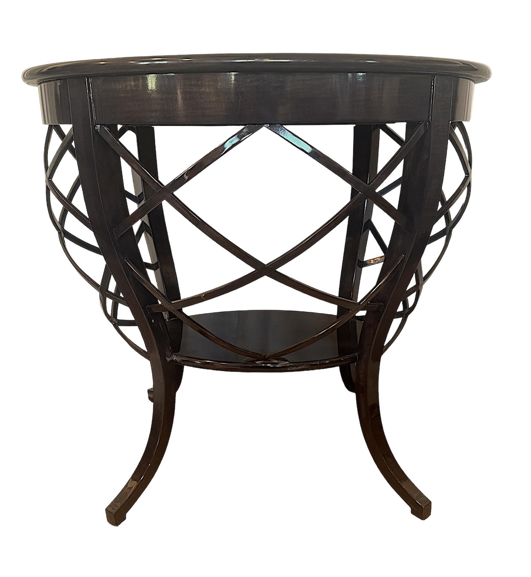 One-of-a-kind Oval Side Table by Luis Rossi In Good Condition For Sale In Scottsdale, AZ