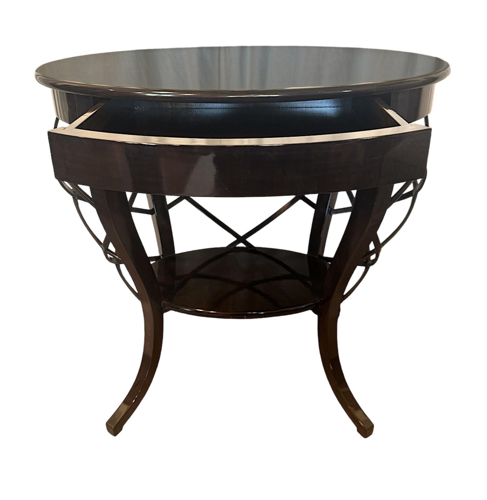 Wood One-of-a-kind Oval Side Table by Luis Rossi For Sale