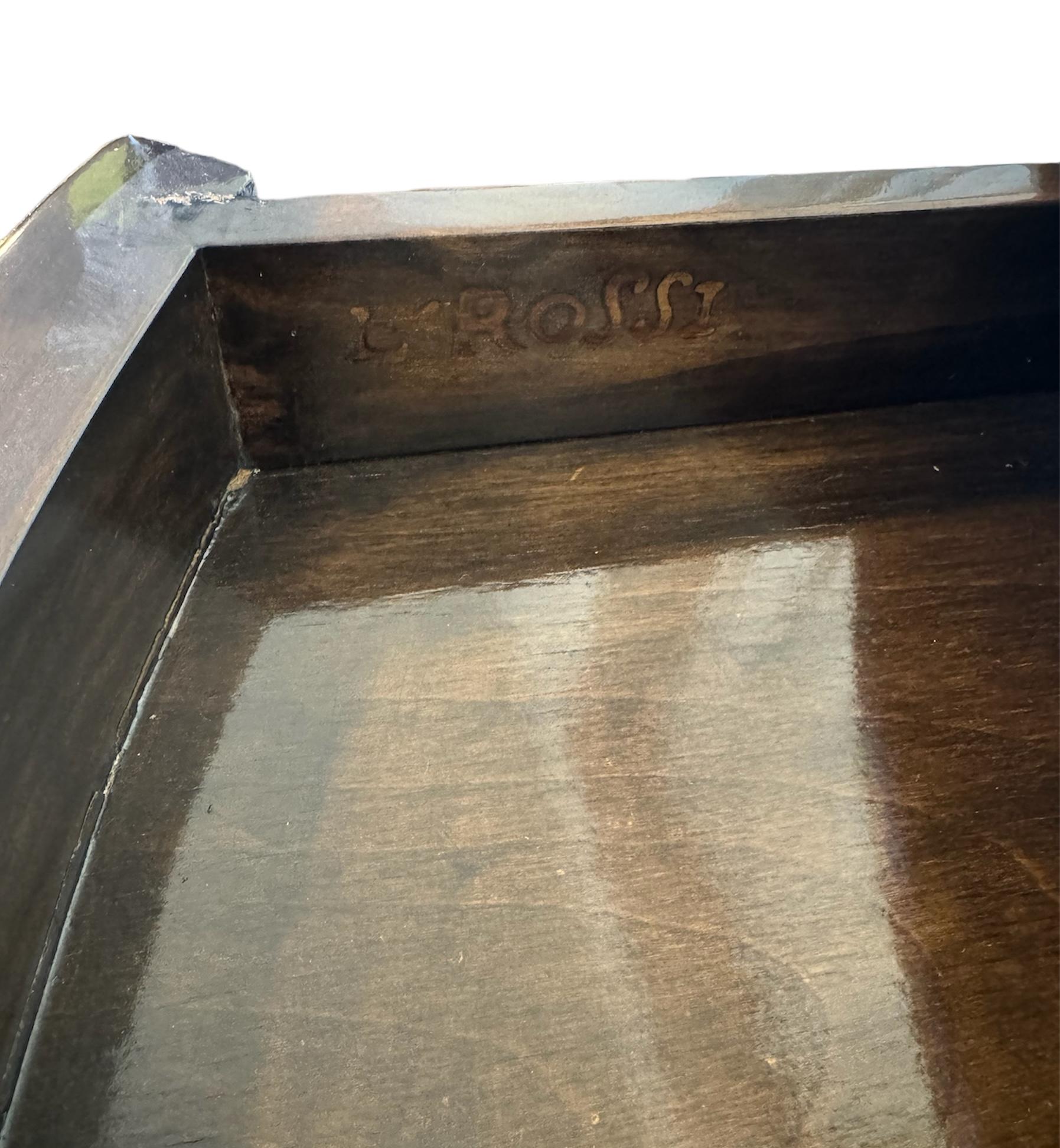 One-of-a-kind Oval Side Table by Luis Rossi For Sale 2
