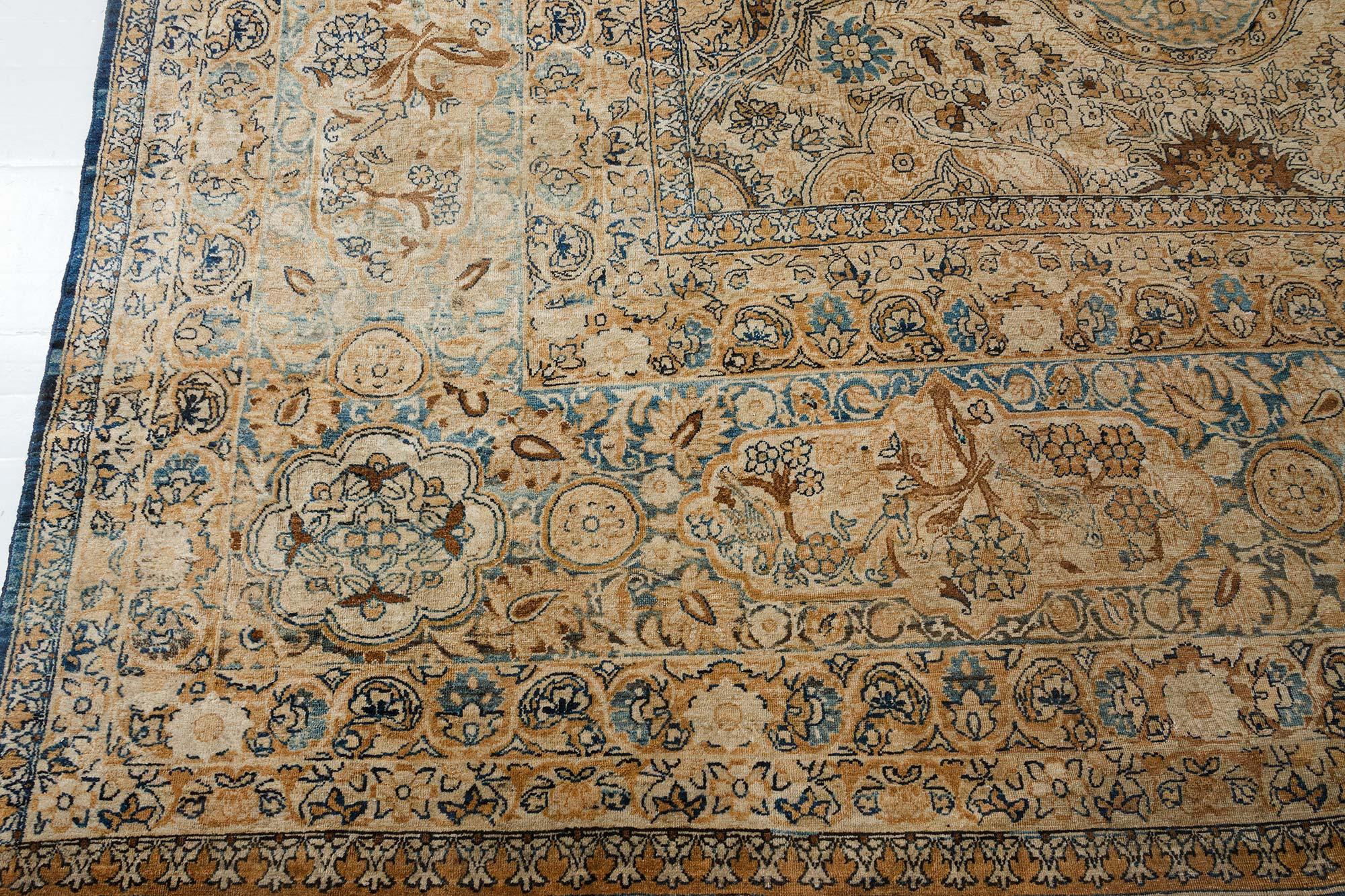 Wool Oversized 19th Century Persian Kirman Carpet For Sale