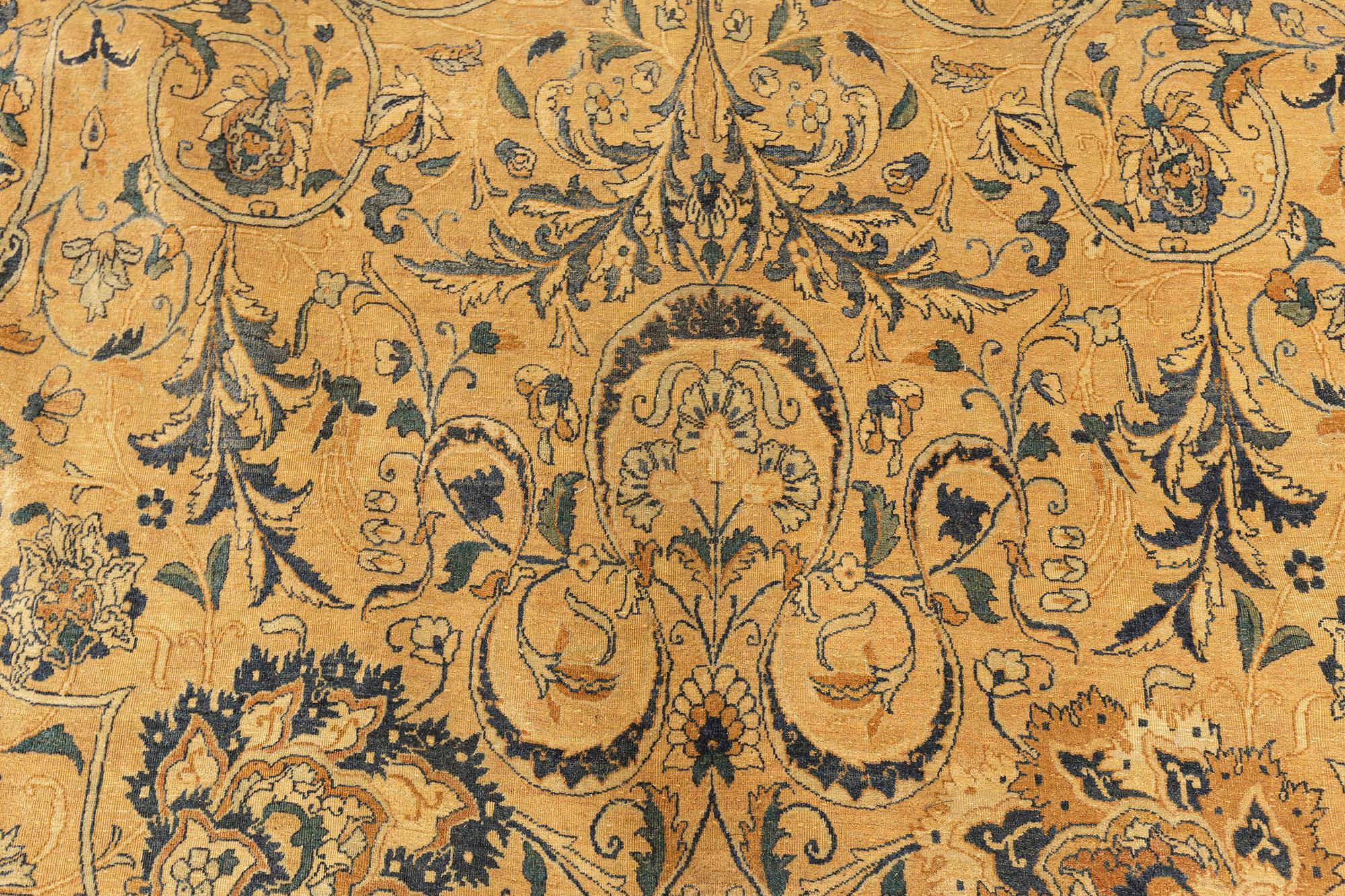 Oversized antique Persian Kirman handmade wool carpet
Size: 14'7