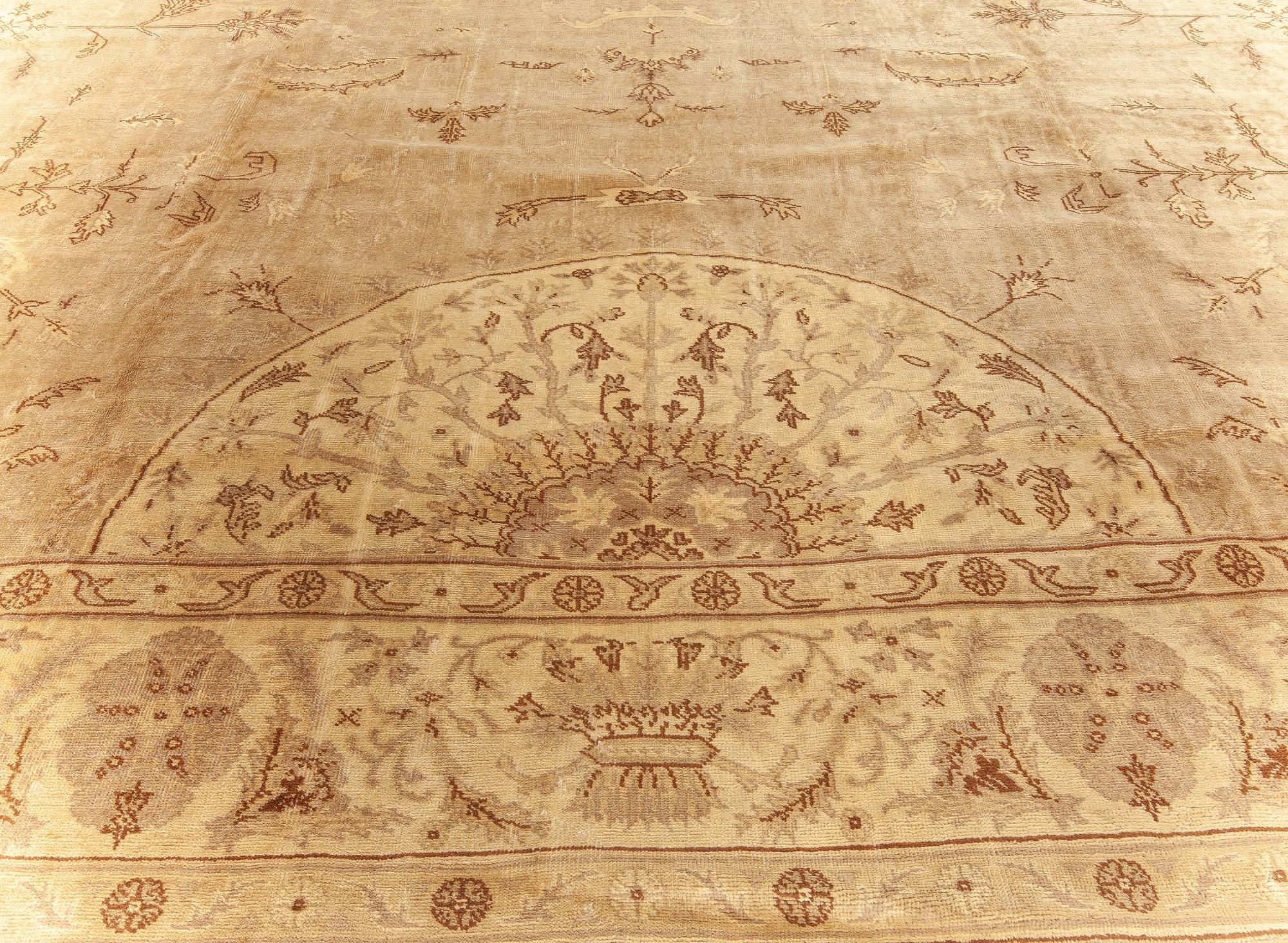 Hand-Woven Doris Leslie Blau Oversized Antique Turkish Borlou Rug For Sale