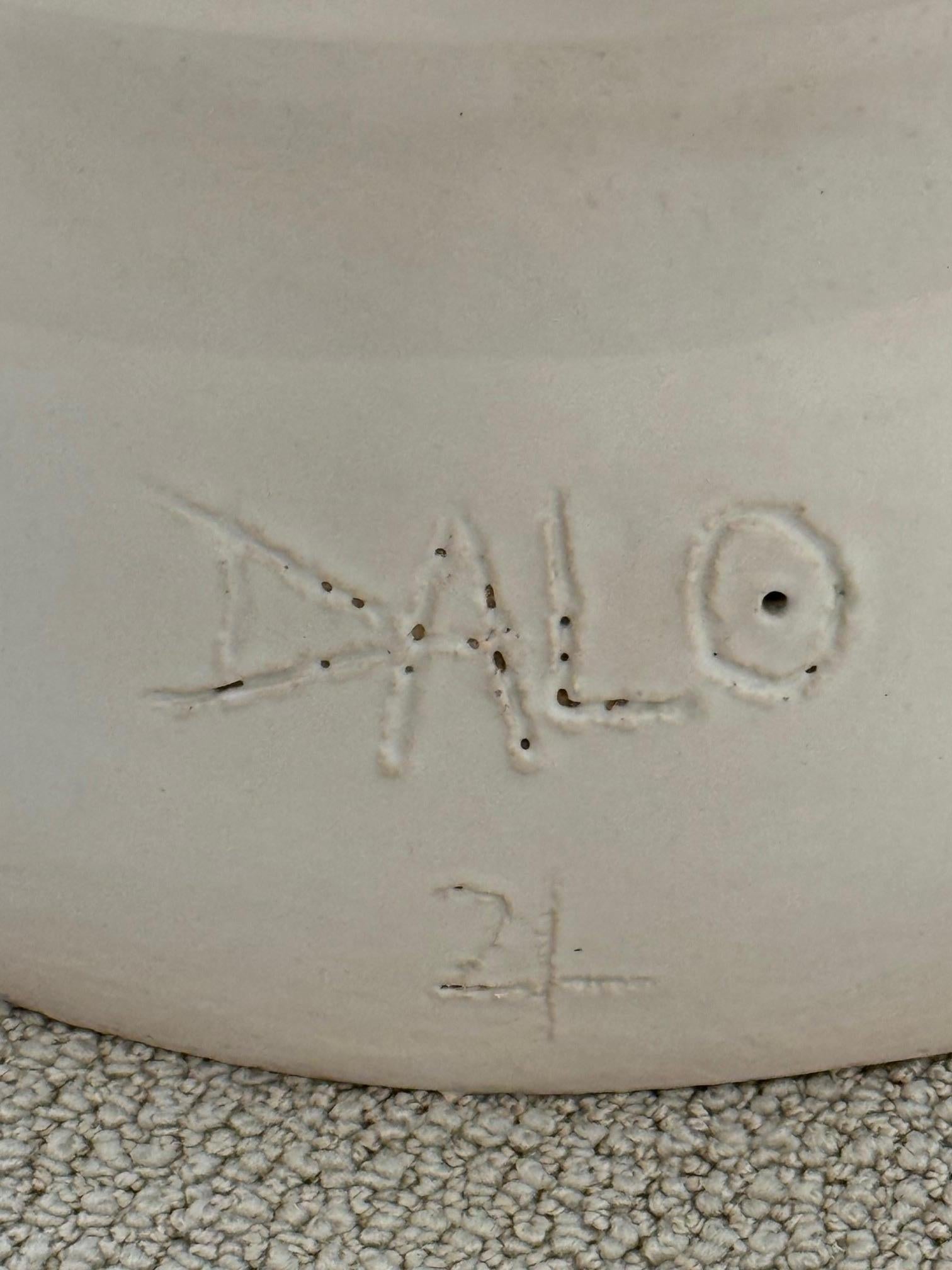 Contemporary One of a Kind Pair of Ceramic Stools or Side TablescSigned by Dalo