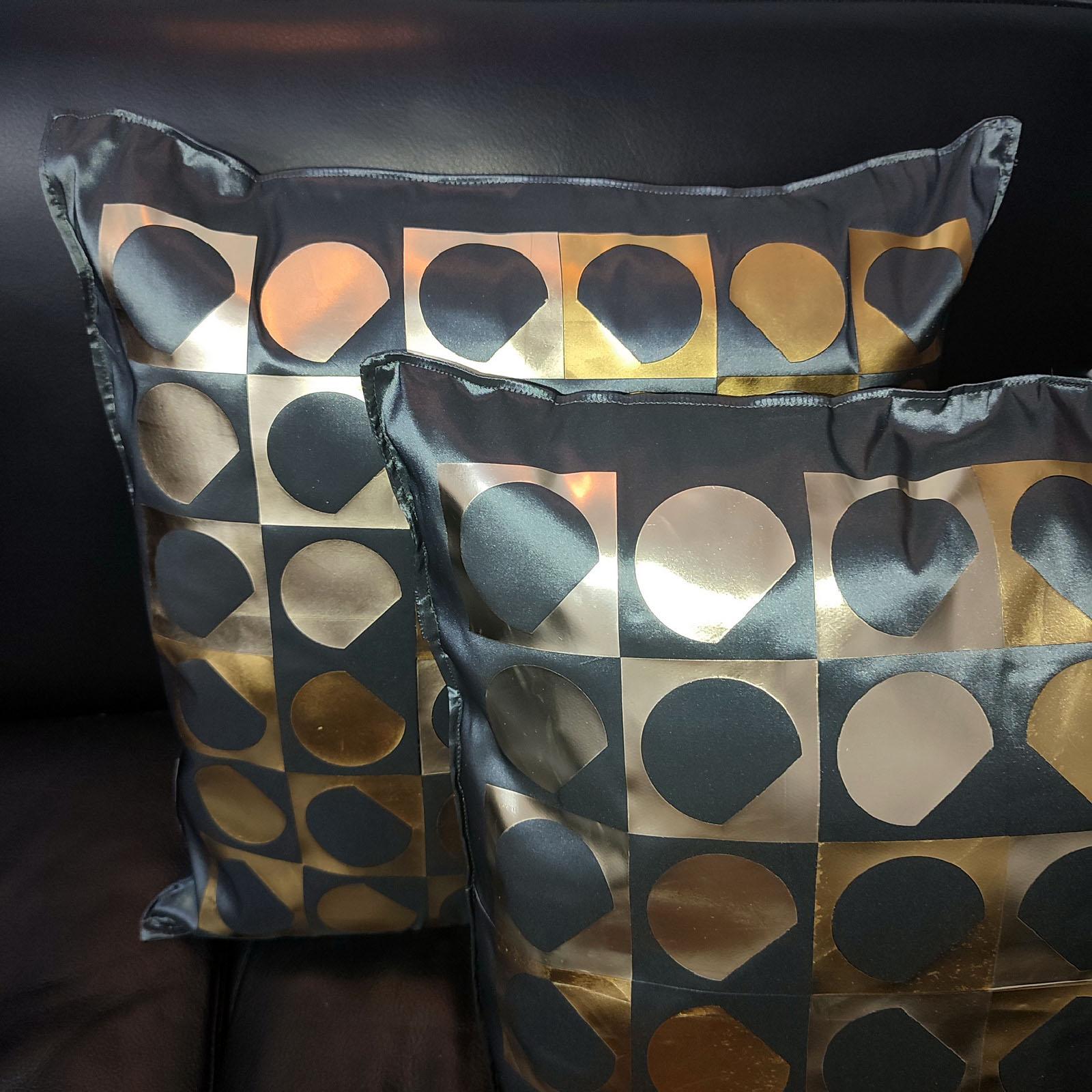 Silk One of a Kind Pair of Pillows, Throw Pillows, Philosophy Pillows 