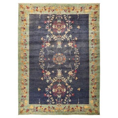 One-of-a-Kind Patterned and Floral Wool Handmade Area Rug, Multi