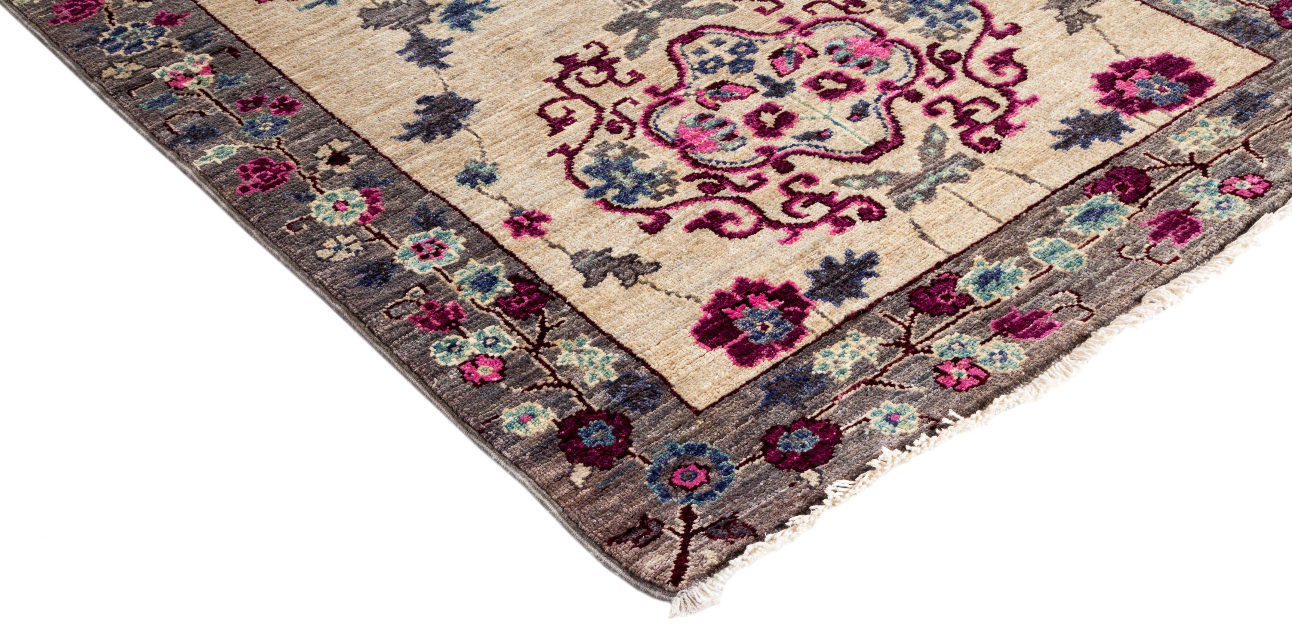 Color: Ivory - Made In: Pakistan. 100% wool. Whether boasting a field of flowers or ancient tribal symbols, patterned rugs are the easiest way to enrich a space. Subtle colors and intricate motifs reinforce the quiet sophistication of a traditional