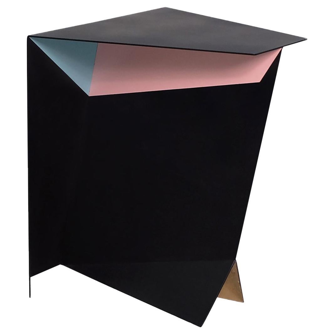 One-of-a-Kind Perseus Stainless Steel Soft-Touch Finish Side Table