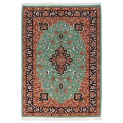 One-of-a-Kind Persian Ghoum Wool Hand Knotted Area Rug, Sage