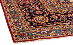 One of a Kind Persian Kashan Wool Hand Knotted Area Rug, Carmine