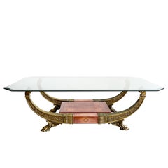 One of a Kind Phyllis Morris Sled Shaped Coffee Table 1970's