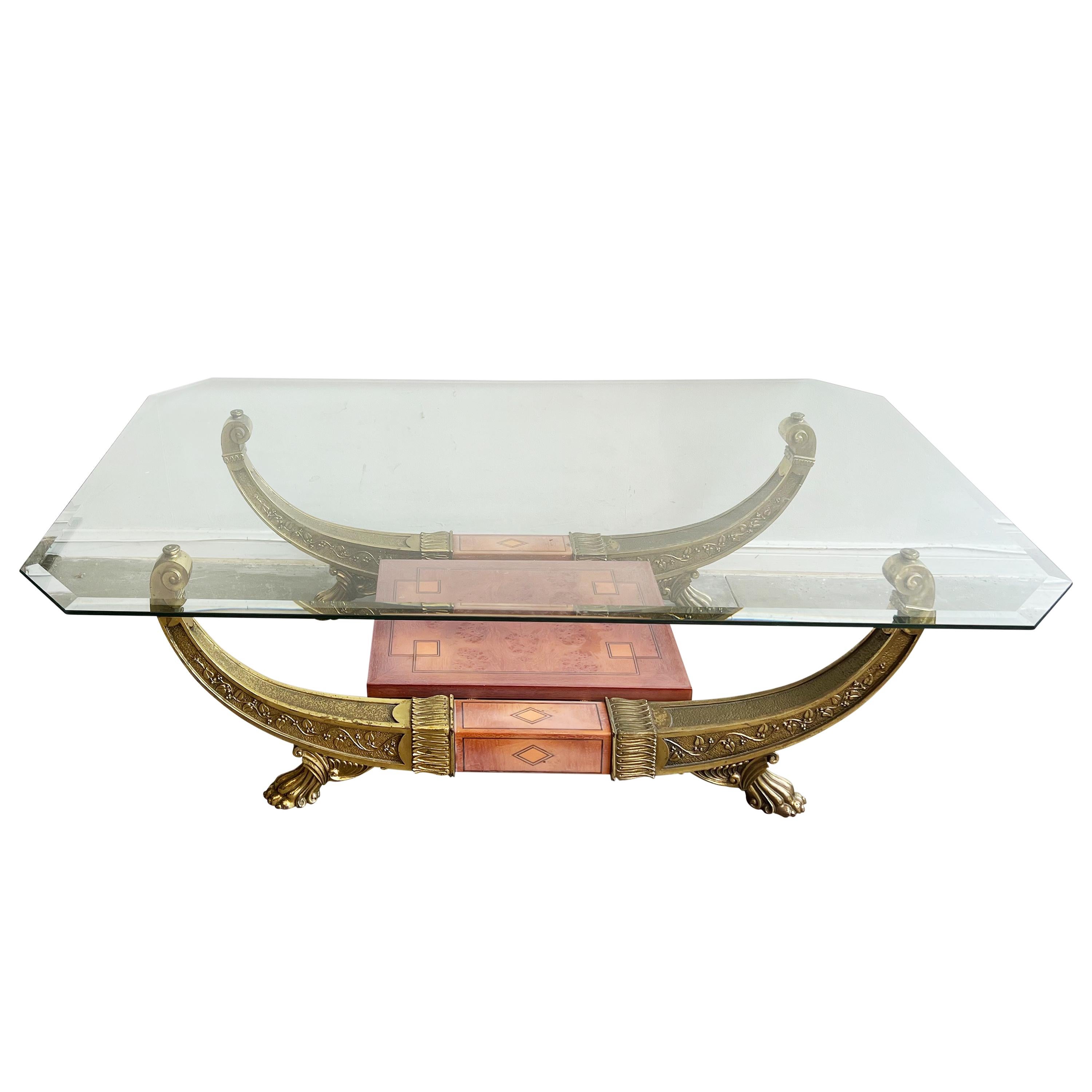 One of a Kind Phyllis Morris Sled Shaped Coffee Table 1970's In Good Condition For Sale In Los Angeles, CA