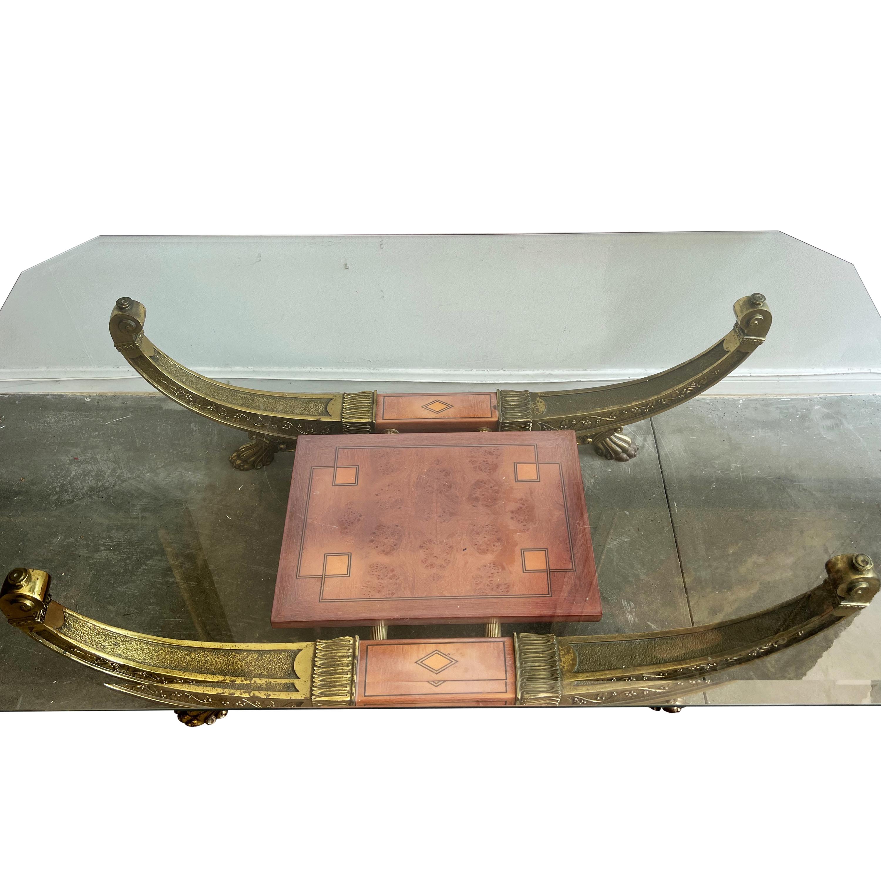 One of a Kind Phyllis Morris Sled Shaped Coffee Table 1970's For Sale 1