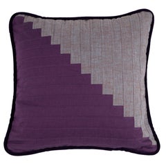 One-of-a-Kind Quilted Pillow in Two Shades of Lavender