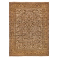 UNICO NEL SUO GENERE Raro e intricato Tappeto Agra annodato a mano di colore beige - 15'1 "x20'7"