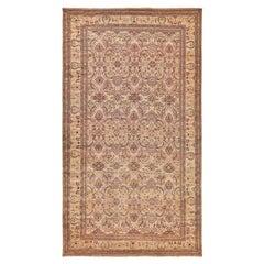 ONE-OF-A-KIND Rare and Unusual Agra Hand Knotted Beige Rug - 11'x19'4"