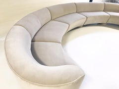 One-of-a-Kind Restored Cloud Sofa in Loro Piana Grey Velvet