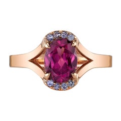 One-of-a-Kind Rhodolite Garnet & Tanzanite 18K Rose Gold Ring