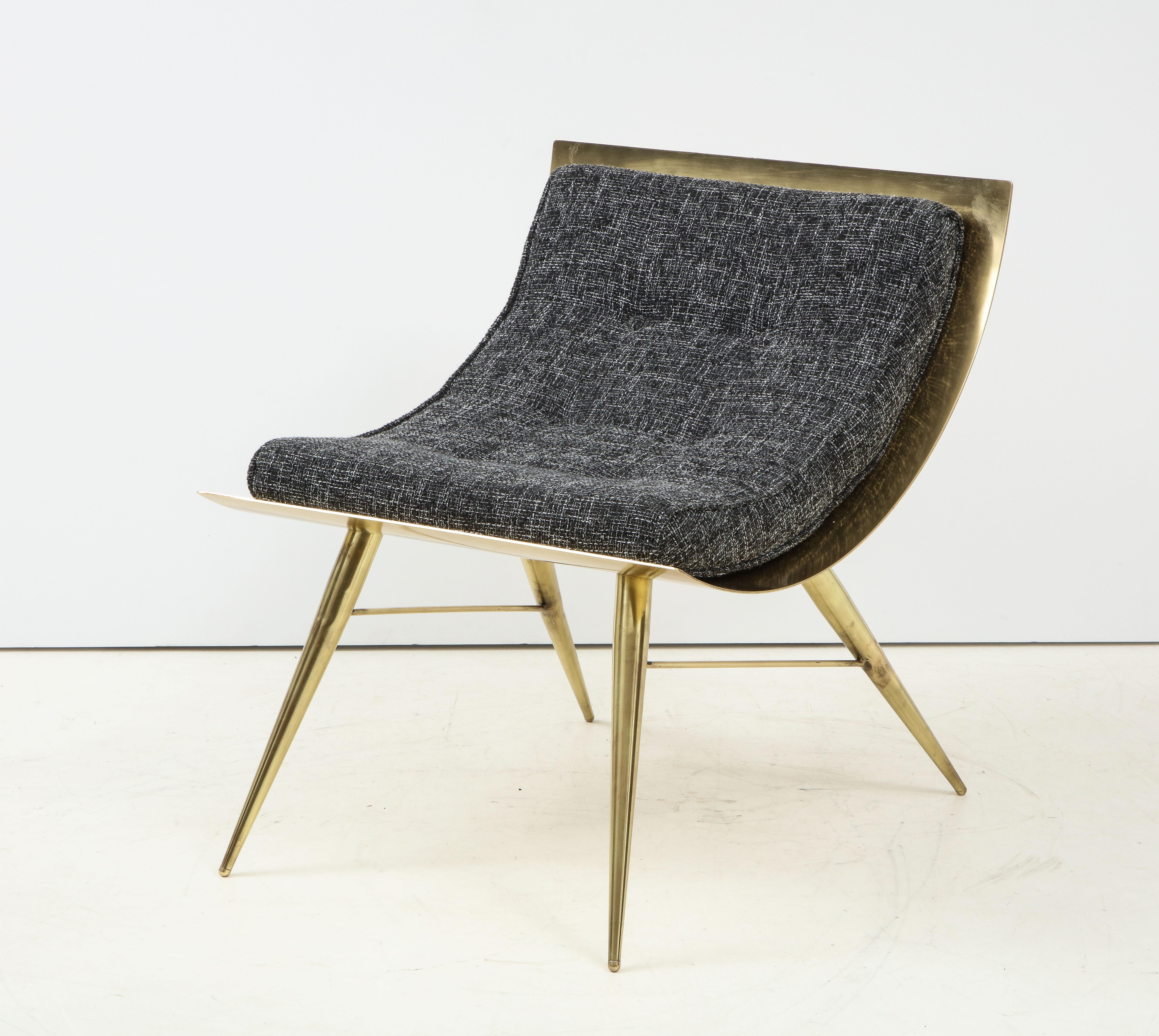 brass accent chair
