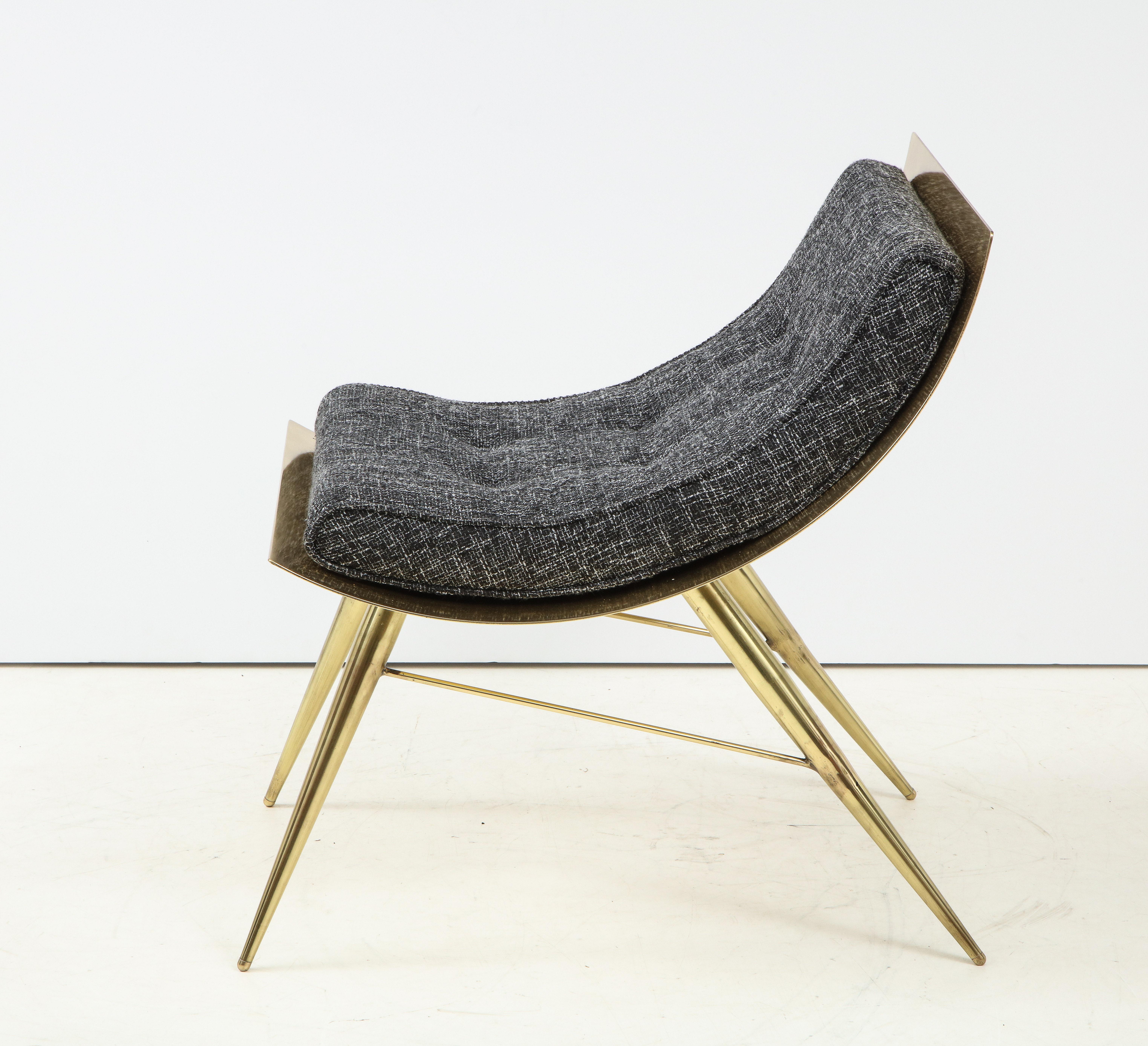 brass lounge chair