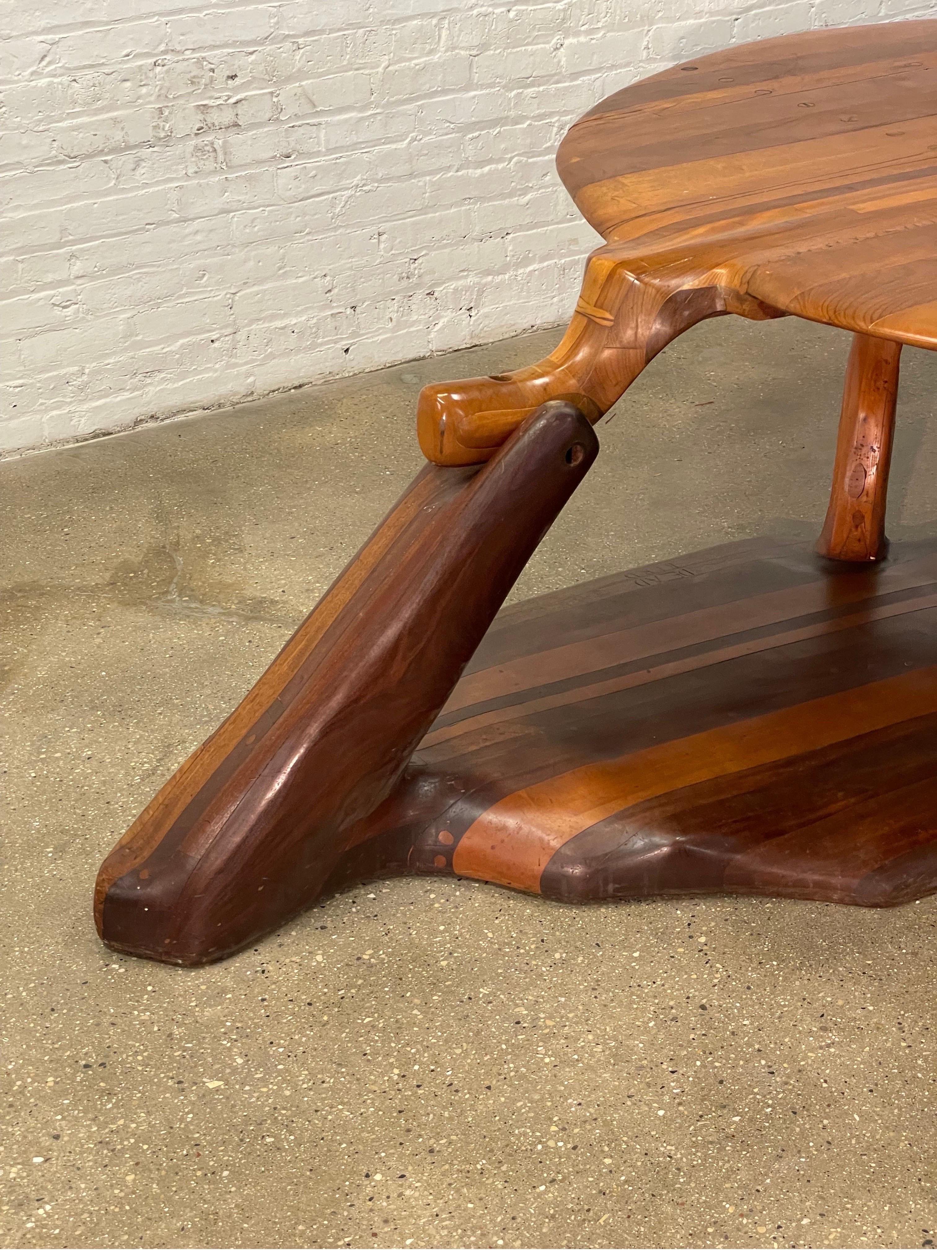 One Of A Kind Sculptural Studio Craft Dining Table For Sale 5