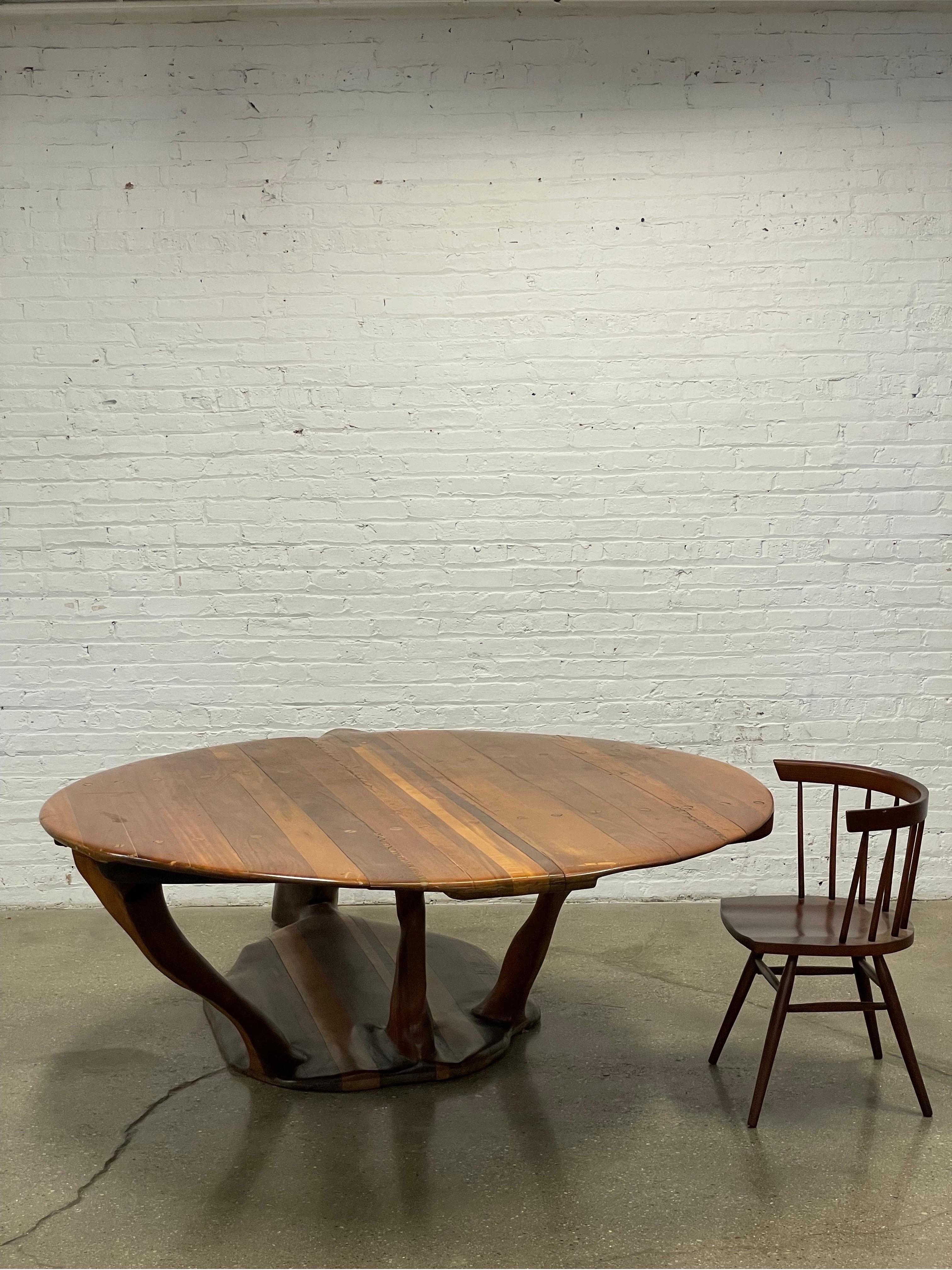 One Of A Kind Sculptural Studio Craft Dining Table In Good Condition For Sale In Chicago, IL