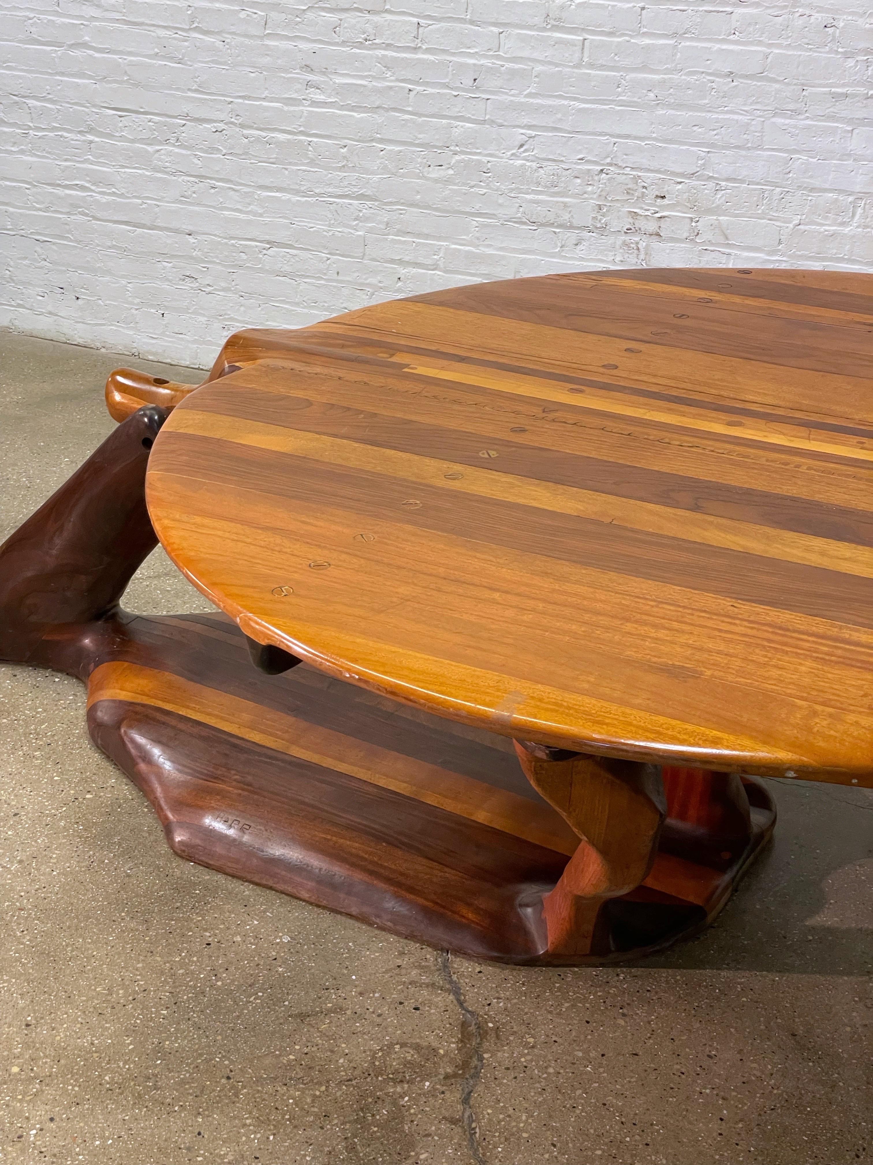 One Of A Kind Sculptural Studio Craft Dining Table For Sale 1
