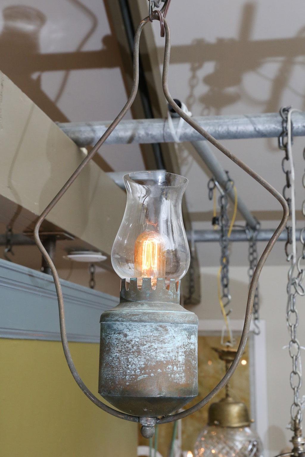 Copper One-of-a-Kind Single Light Hall Lantern