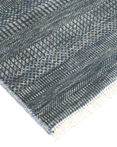 One-of-a-Kind Solid Wool Viscose Blend Handmade Area Rug, Heather
