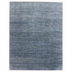 One-of-a-Kind Solid Wool Viscose Blend Handmade Area Rug, Heather