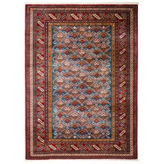 One-of-a-Kind Southwestern Wool Hand Knotted Area Rug, Carmine