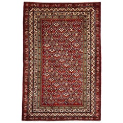 One-of-a-Kind Southwestern Wool Hand Knotted Area Rug, Carmine