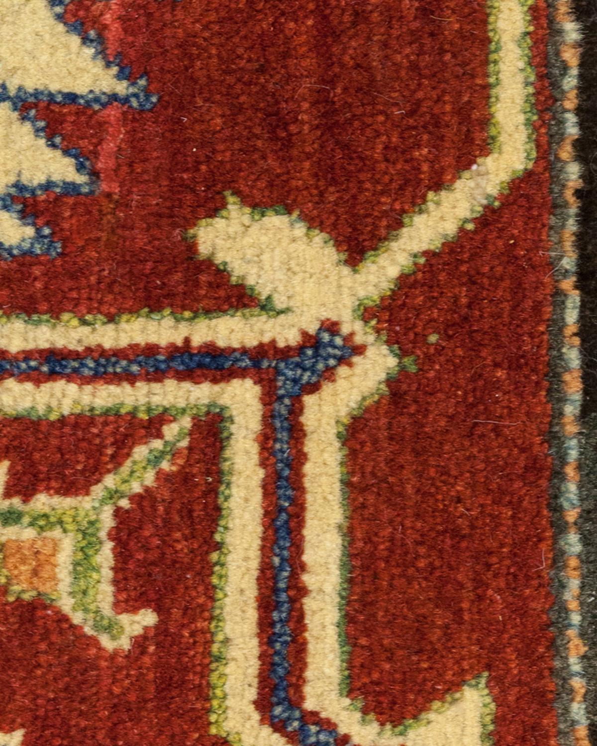 Tribal One-of-a-Kind Southwestern Wool Hand Knotted Area Rug, Carnelian