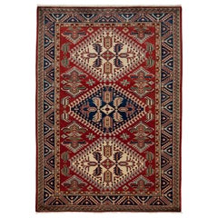 One-of-a-Kind Southwestern Wool Hand Knotted Area Rug, Cherry