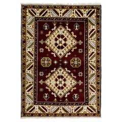 One of a Kind Southwestern Wool Hand Knotted Area Rug, Multi