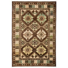 One-of-a-Kind Southwestern Wool Hand Knotted Area Rug, Umber