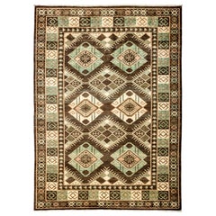One-of-a-Kind Southwestern Wool Hand Knotted Area Rug, Umber