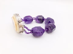 One-of-a-Kind Sparkling faceted Amethyst Bracelet