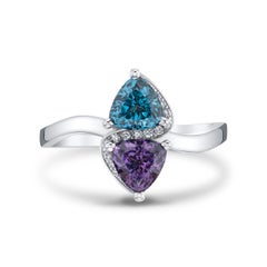 One-of-a-Kind Spinel and Diamond Toi 
Moi 18K White Gold Ring