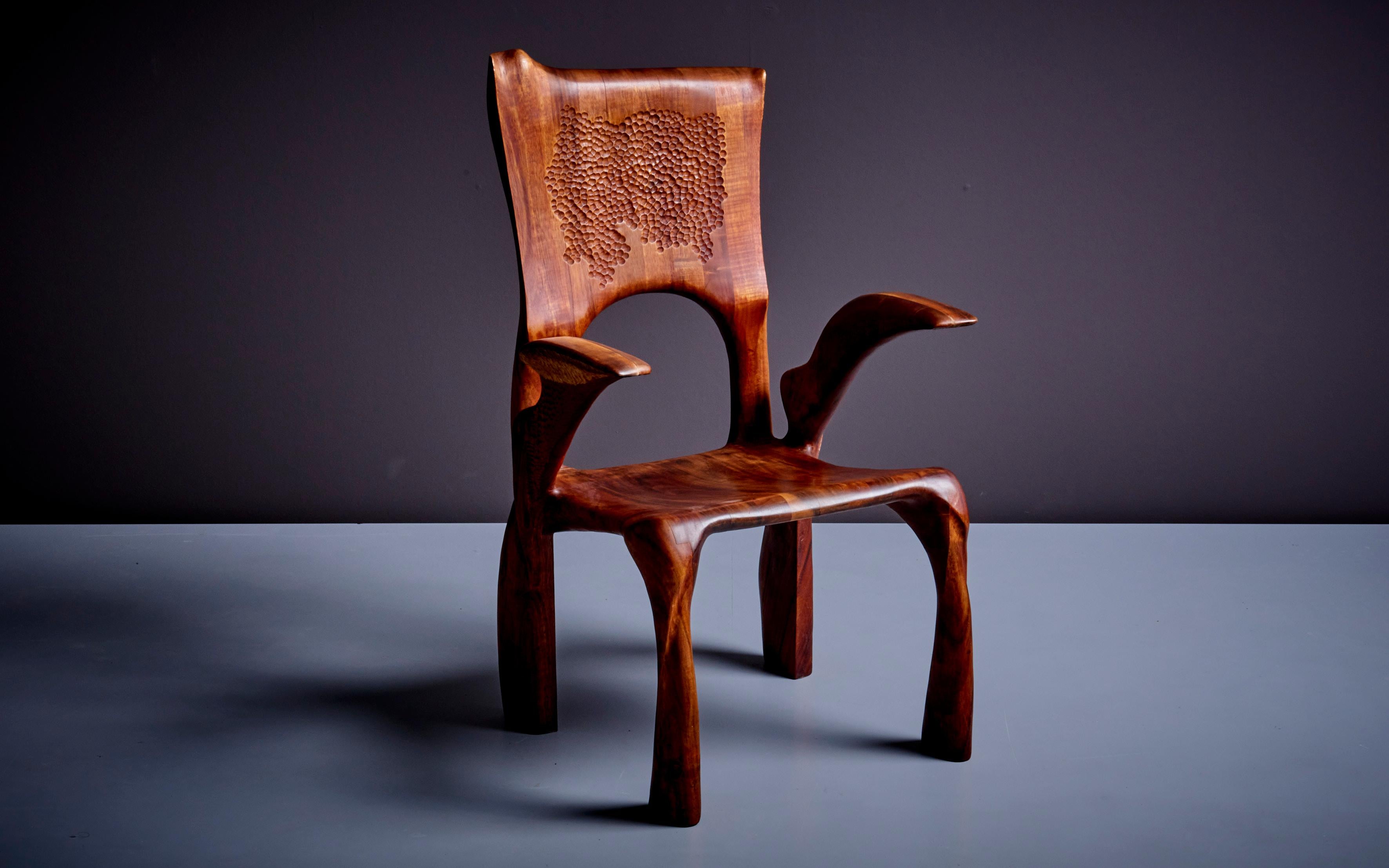 Noyer Fauteuil unique de l'atelier Charles B. Cobb, États-Unis, 1977 en vente