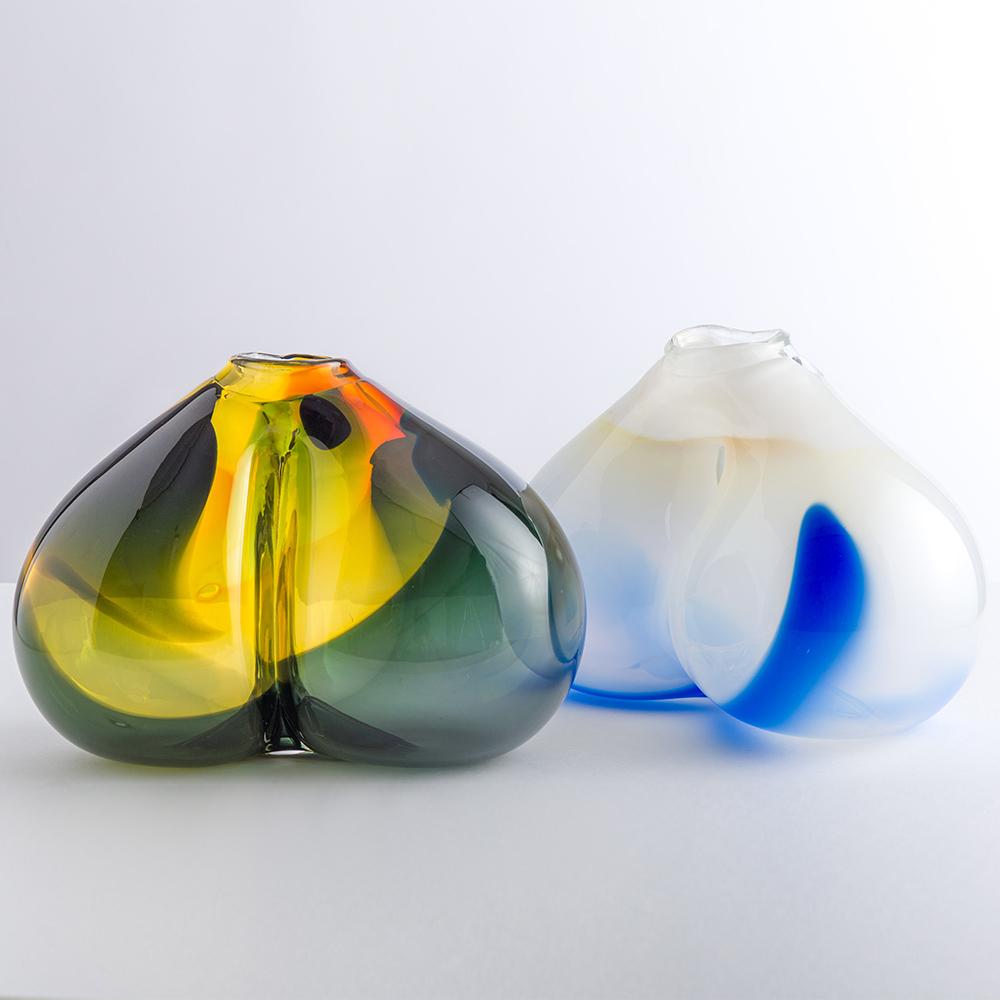 Contemporary One of a Kind Studio Glass Vase 