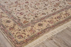 ONE-OF-A-KIND Super Fine Isfahan Hand Knotted Beige Teppich - 8'x10'