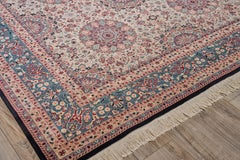 ONE-OF-A-KIND Super Fine Isfahan Hand Knotted Beige Teppich - 8'x10'