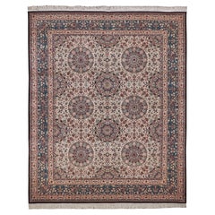 ONE-OF-A-KIND Super Fine Isfahan Hand Knotted Beige Teppich - 8'x10'
