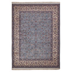 ONE-OF-A-KIND Super Fine Isfahan Hand Knotted Lilac/Beige Rug - 9'2 "x12'3"