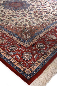 ONE-OF-A-KIND Super Fine Isfahan Hand Knotted Red Rug - 8'5 "x10'2"