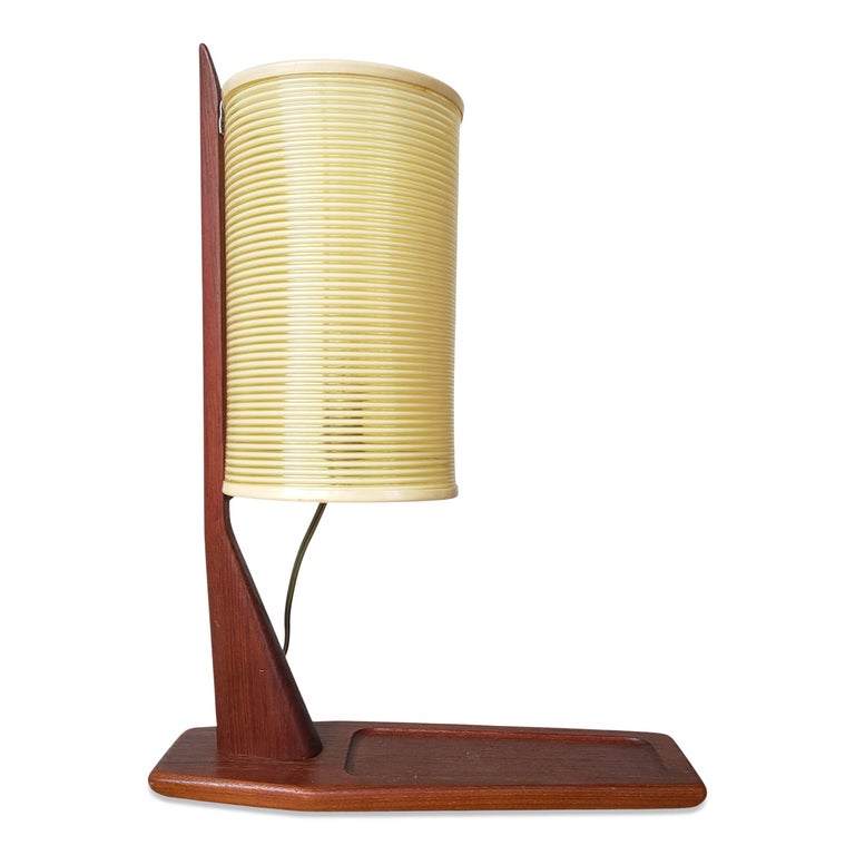 Voor type maak je geïrriteerd Verzorgen One of a Kind Teak and Rotaflex Desk Lamp Attributed to Rispal, France,  1960s For Sale at 1stDibs | one of a kind lamps