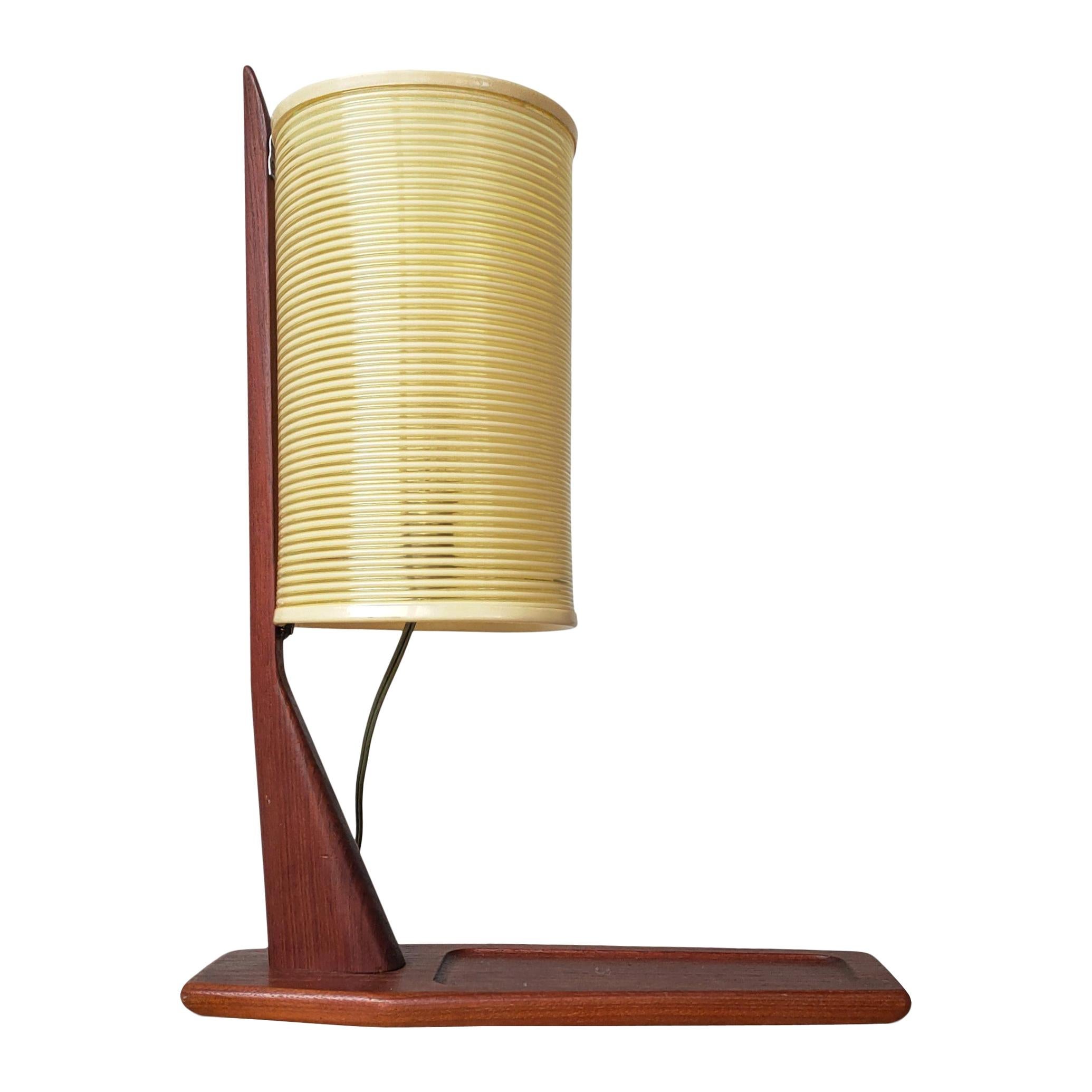 werkzaamheid Belastingbetaler maagpijn One of a Kind Teak and Rotaflex Desk Lamp Attributed to Rispal, France,  1960s For Sale at 1stDibs | one of a kind lamps