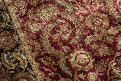 Tappeto tradizionale di lusso in lana intrecciata a mano rosso/nero