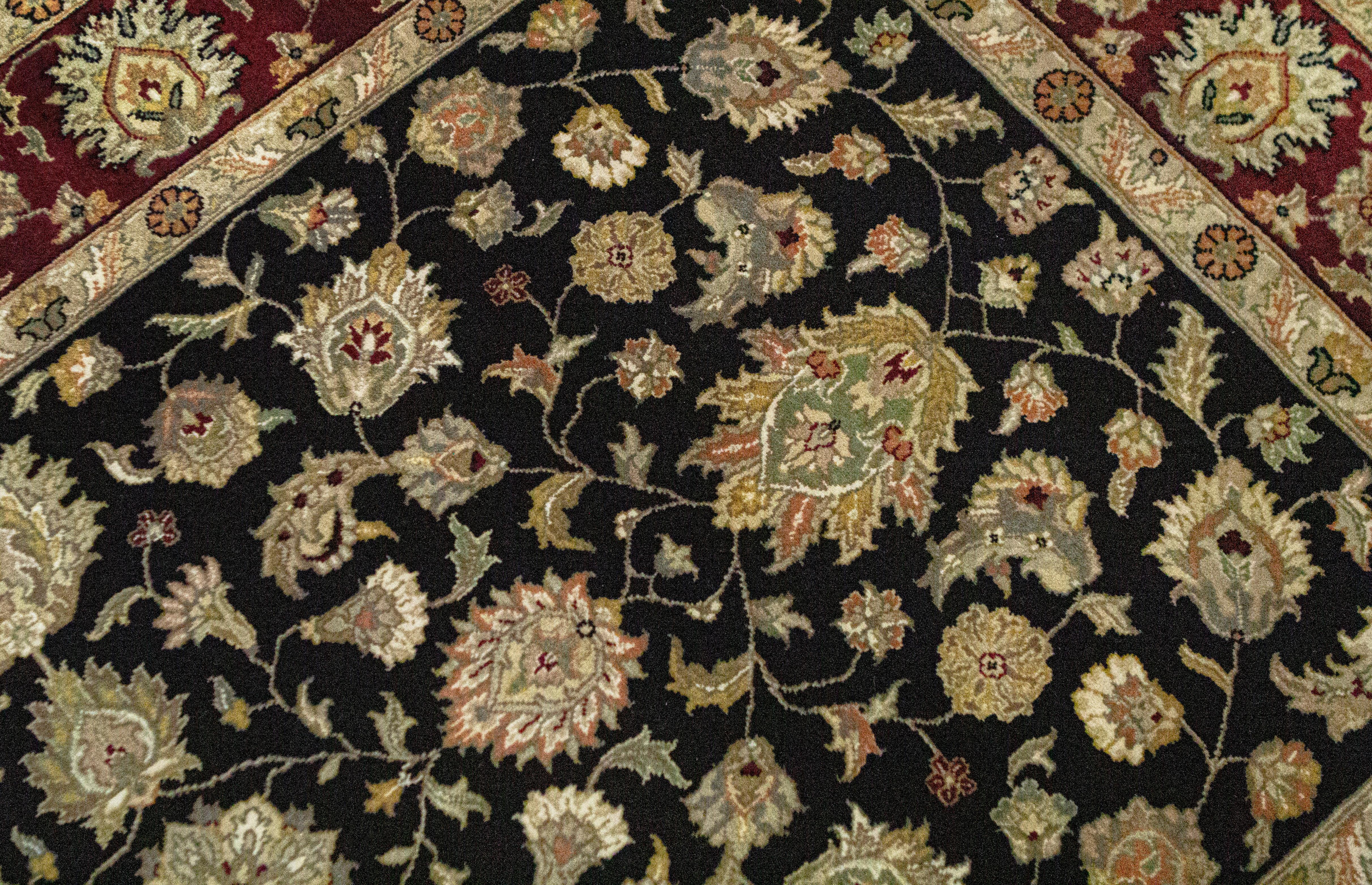 Traditioneller handgewebter luxuriöser Kashan-Wollteppich (Kaschan) im Angebot