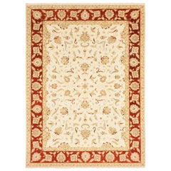 One of a Kind Traditional Hand Knotted Area Rug, Beige
